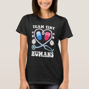 NICU Nurse Team Tiny Humans Neonatal ICU Vintag S T-Shirt