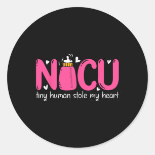 Nicu Nurse Valentine's Day Tiny Humans stahlen mei Runder Aufkleber