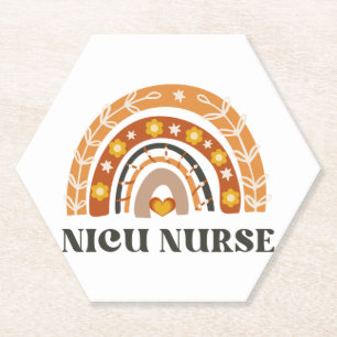 NICU Nurse Vintag Rainbow Untersetzer