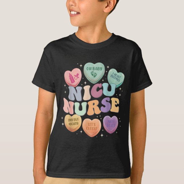 Nicu Valentine Nicu Nurse Valentines Day Icu Nurse T-Shirt (Vorderseite)