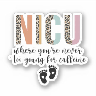 Nicu, wo man für Koffein nie zu jung ist Aufkleber