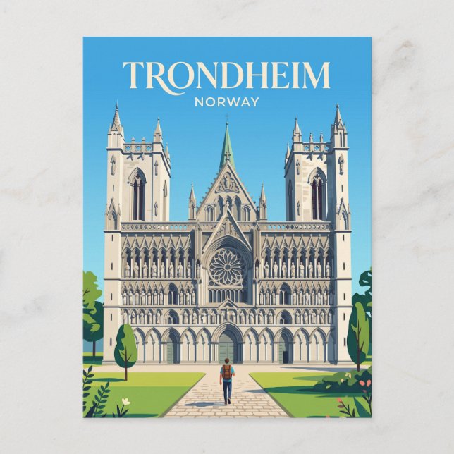 Nidarosdom Norwegen Postkarte (Vorderseite)
