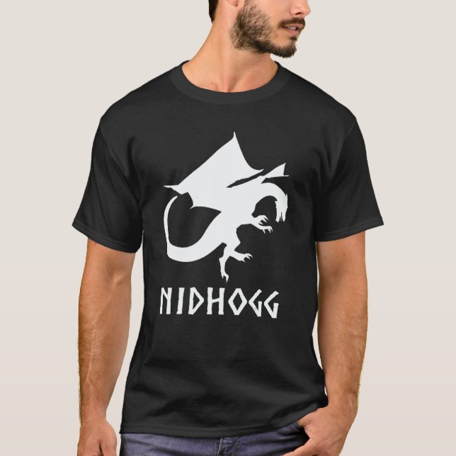 Nidhogg  Norse Mythology Dragon Yggdrasil Viking H T-Shirt (Vorderseite)