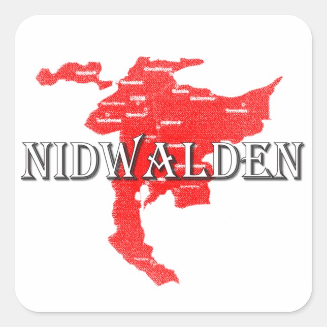 Nidwald Quadratischer Aufkleber (Vorderseite)