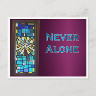 Nie allein das Fenster "Heiliger Geist" Postkarte