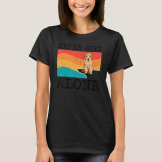 Nie allein wandern Norfolk Terrier Grafisches Wand T-Shirt