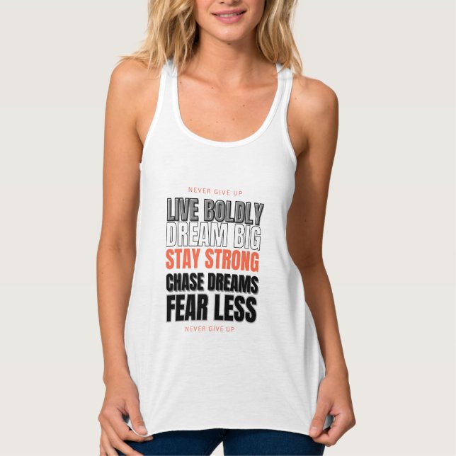 NIE AUFGEBEN TANK TOP (Vorderseite)