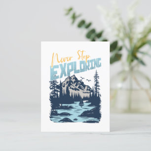 Nie aufhören zu erkunden - Naturerlebnis Postkarte