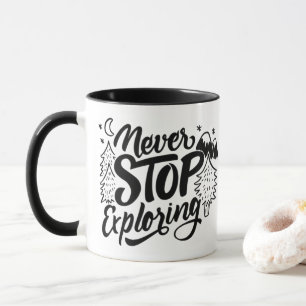 Nie aufhören zu erkunden - Retro Travel Mug Tasse