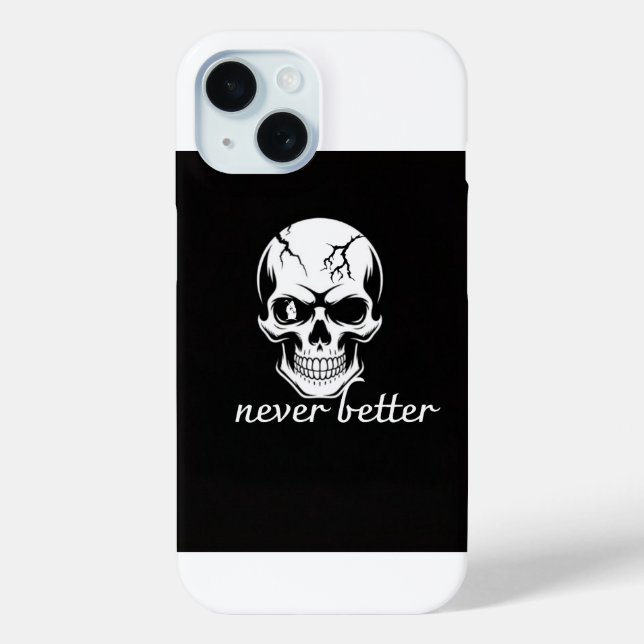 Nie besser als Skull-Grafik Case-Mate iPhone Hülle (Rückseite)