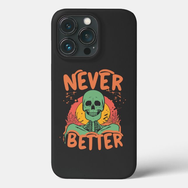 Nie besser Skeleton Halloween Case-Mate iPhone Hülle (Rückseite)