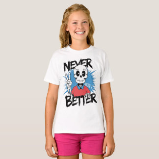 Nie besser Skeletts Friedenszeichen T-Shirt