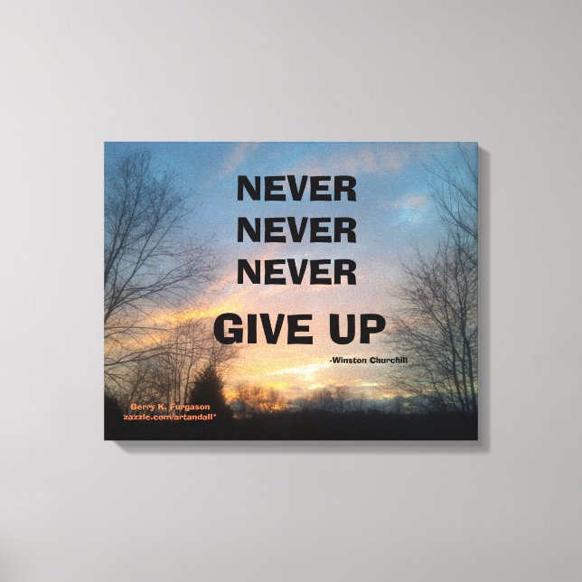 NIE CHURCHILL WRAPPED CANVAS DRUCKEN GEBEN LEINWANDDRUCK (Vorderseite)