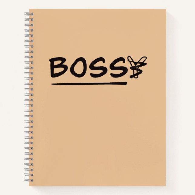 Nie ein Chef, nur eine BOSS. Notizbuch (Vorderseite)