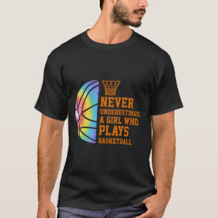 Nie ein Mädchen unterschätzen, das bysketbyll spie T-Shirt