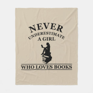 nie ein Mädchen unterschätzen, das Lieben bucht Fleecedecke