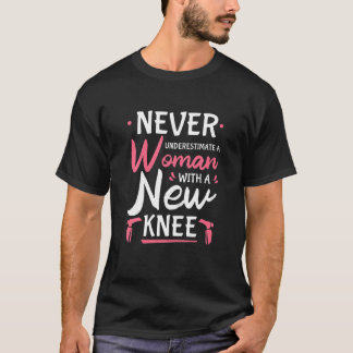 Nie eine weibliche Neubesetzung des Knie unterschä T-Shirt