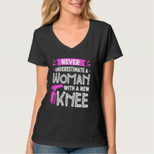 Nie eine weibliche Neubesetzung des Knie unterschä T-Shirt