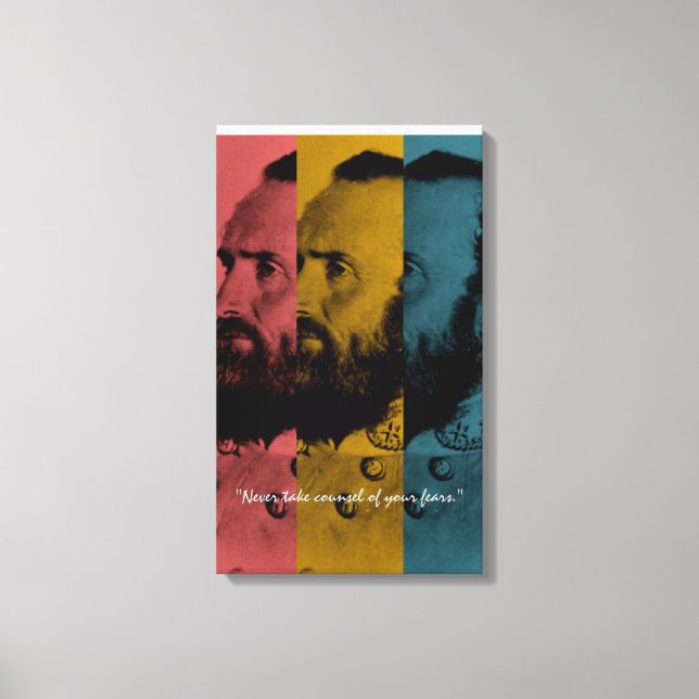 Nie einen Rat deiner Ängste nehmen Leinwanddruck (Vorderseite)