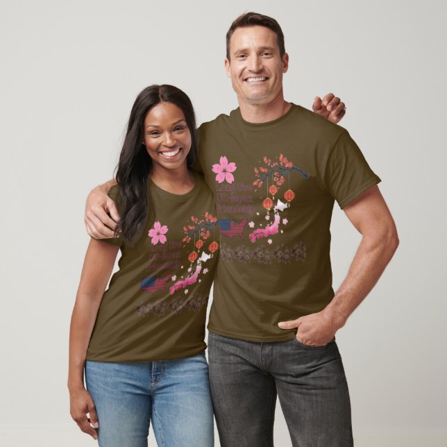 Nie endende Freundschaft braun T-Shirt (Unisex)