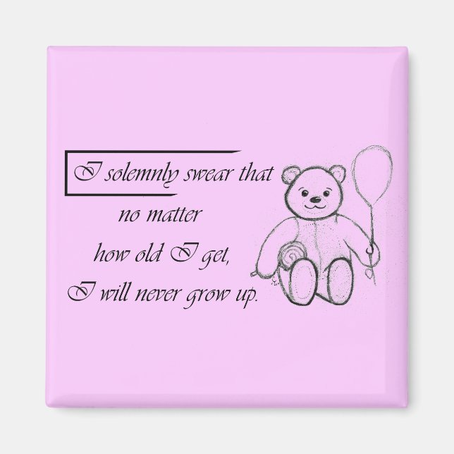 nie erwachsen magnet (Vorne)