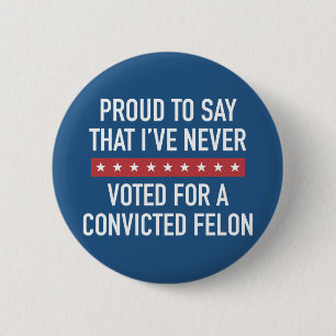 Nie für Trump stimmen Button