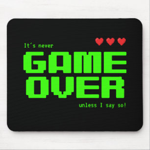 'Nie GAME OVER' Retro-80er-Computerfreaks Mousepad