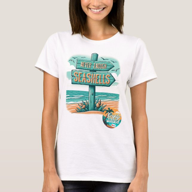 Nie genug Muscheln von Crafty Beach T-Shirt (Vorderseite)