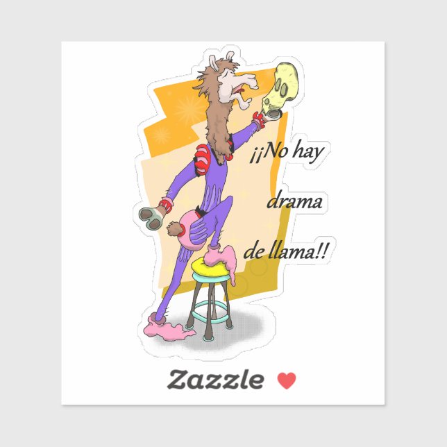 ¡ Nie Heudrama de Lama!! 2 Aufkleber (Blatt)