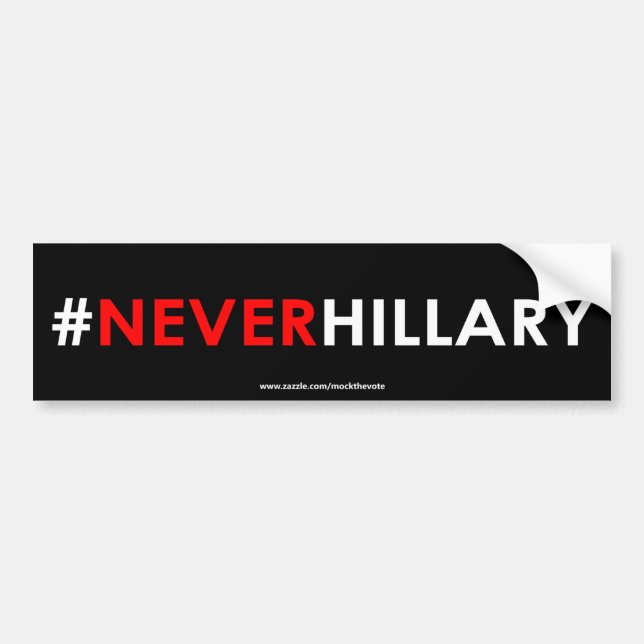 Nie Hillary-Autoaufkleber #NEVERHILLARY Autoaufkleber (Vorne)
