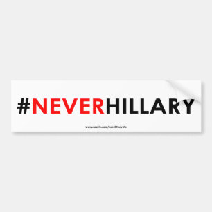Nie Hillary-Autoaufkleber #NEVERHILLARY (weiß) Autoaufkleber