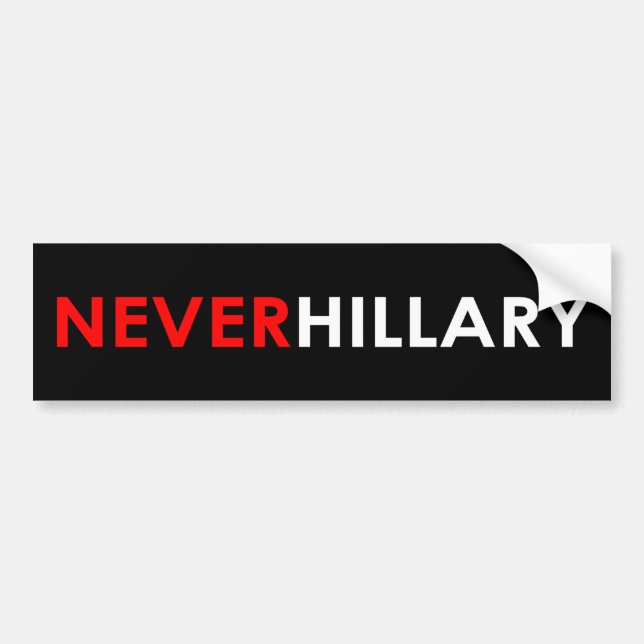 Nie Hillary-Autoaufkleber (Schwarzes) Autoaufkleber (Vorne)