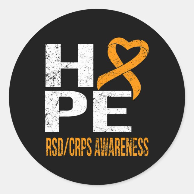 NIE JEMALS HOFFNEN RSDCRPS-BEWUSSTSEIN RUNDER AUFKLEBER (Vorderseite)