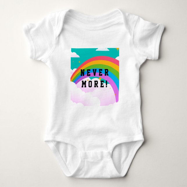 nie mehr Regenbogenbund Baby Strampler (Vorderseite)