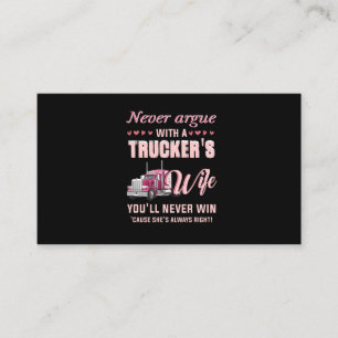 Nie mit einer LKWs Ehefrau erwischen Sie nie Visitenkarte