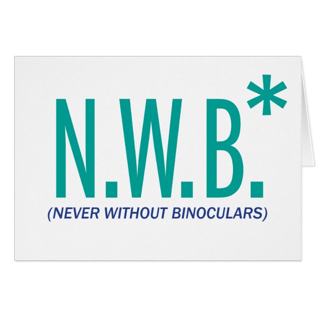 Nie ohne Ferngläser (Vorderseite (Horizontal))