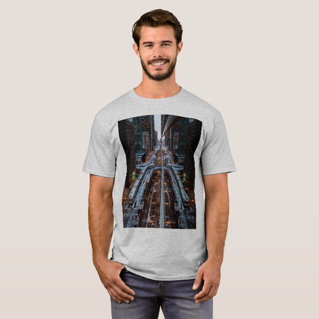 Nie schlafe Stadt T-Shirt (Vorne ganz)