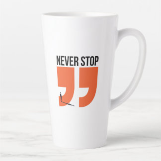 nie stoppen milchtasse
