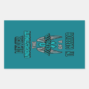 Nie...TN Krieger Rechteckiger Aufkleber