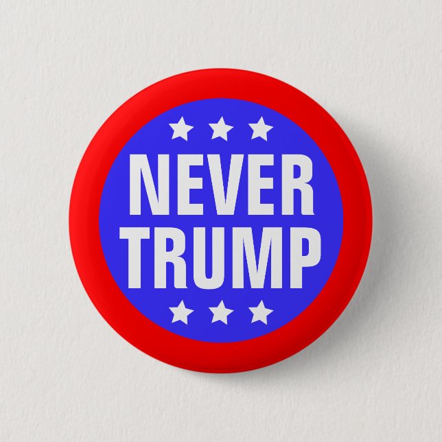 NIE TRUMP für Präsident 2016 Button (Vorderseite)