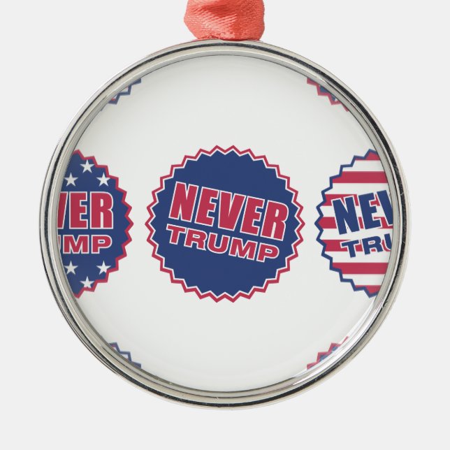 nie Trumpf Silbernes Ornament (Vorne)