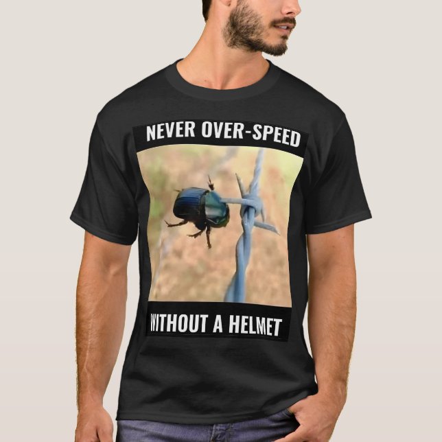 nie über Geschwindigkeit ohne Helm T-Shirt (Vorderseite)
