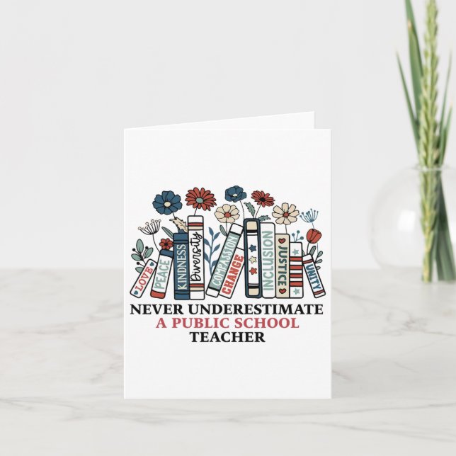 Nie unterschätzen Sie die Lehrerin Harris an der ö Karte (Vorderseite)