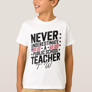 Nie unterschätzen Sie die Lehrerin Wheime T-Shirt
