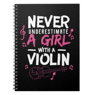 Nie unterschätzen Sie die Musiker der Violine Notizblock