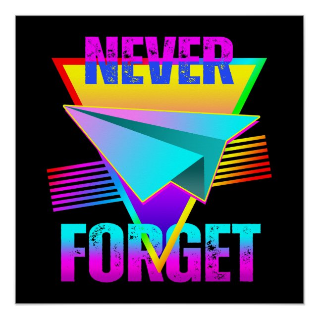Nie vergess Papierflugzeug Poster (Vorderseite)