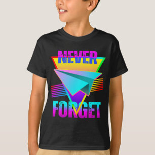 Nie vergess Papierflugzeug T-Shirt
