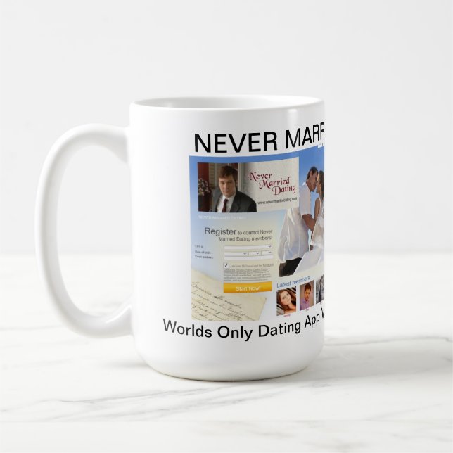 Nie Verheiratet Verabredet. Com-Tasse Kaffeetasse (Links)