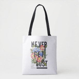 Nie verloren floral Slogan