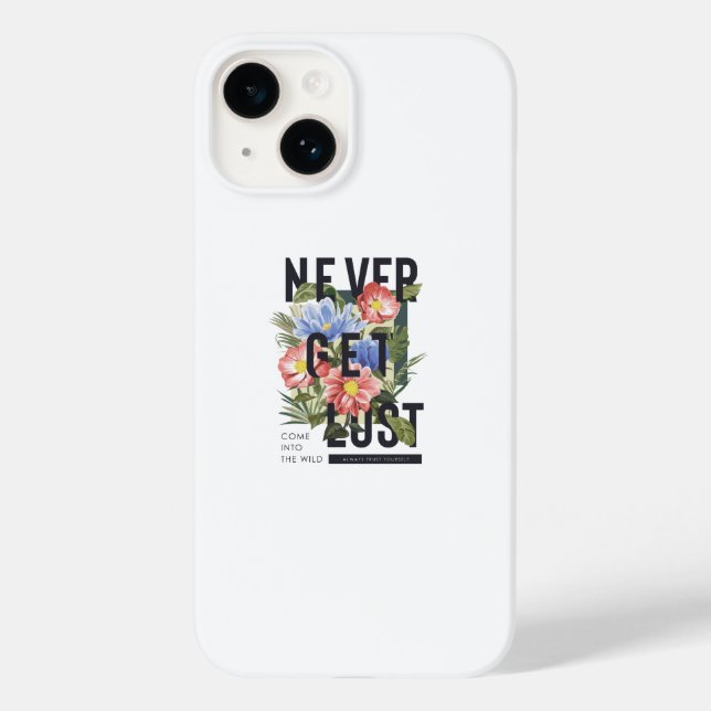 Nie verloren floral Slogan Case-Mate iPhone Hülle (Rückseite)